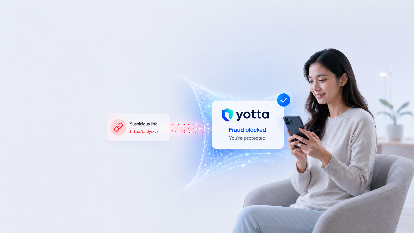 Yotta protege contra enlaces sospechosos y fraude en el móvil